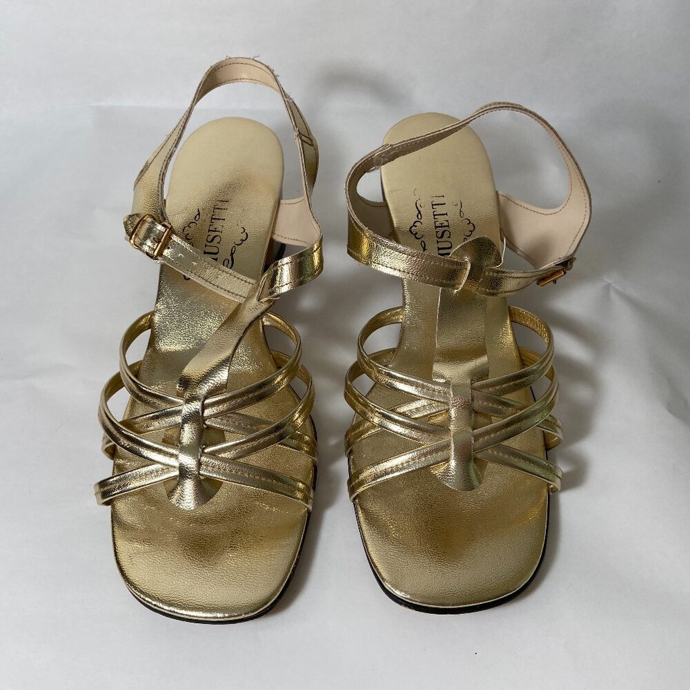Vintage Musetti Gold Heeled Sandals